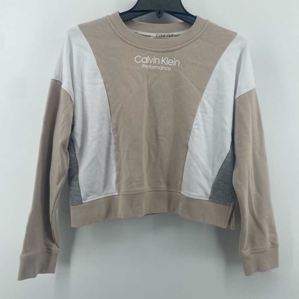 Calvin Klein Performance | Women’s Long Sleeved Cropped Sweatshirt | Size L |